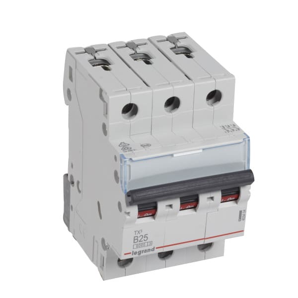LEGRAND - TX3 Leitungsschutzschalter B-Charakteristik, 25A, 3-polig, 6kA, 400VAC, 3TE