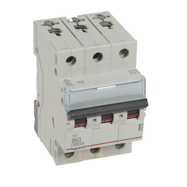 LEGRAND - TX3 Leitungsschutzschalter B-Charakteristik, 63A, 3-polig, 6kA, 400VAC, 3TE
