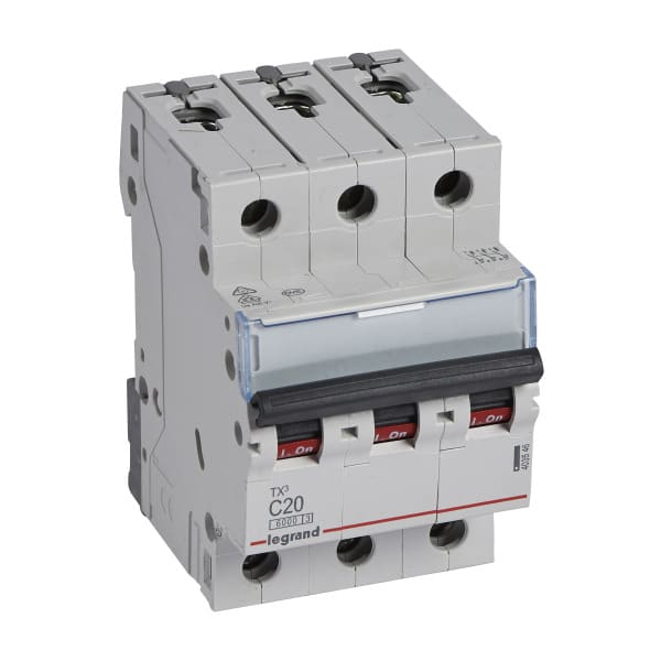 LEGRAND - TX3 Leitungsschutzschalter C-Charakteristik, 20A, 3-polig, 6kA, 400VAC, 3TE