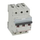 LEGRAND - TX3 Leitungsschutzschalter D-Charakteristik, 3A, 3-polig, 6kA, 400VAC, 3TE