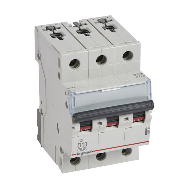 LEGRAND - TX3 Leitungsschutzschalter D-Charakteristik, 13A, 3-polig, 6kA, 400VAC, 3TE