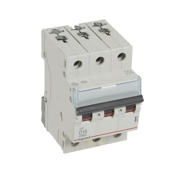 LEGRAND - TX3 Leitungsschutzschalter D-Charakteristik, 16A, 3-polig, 6kA, 400VAC, 3TE