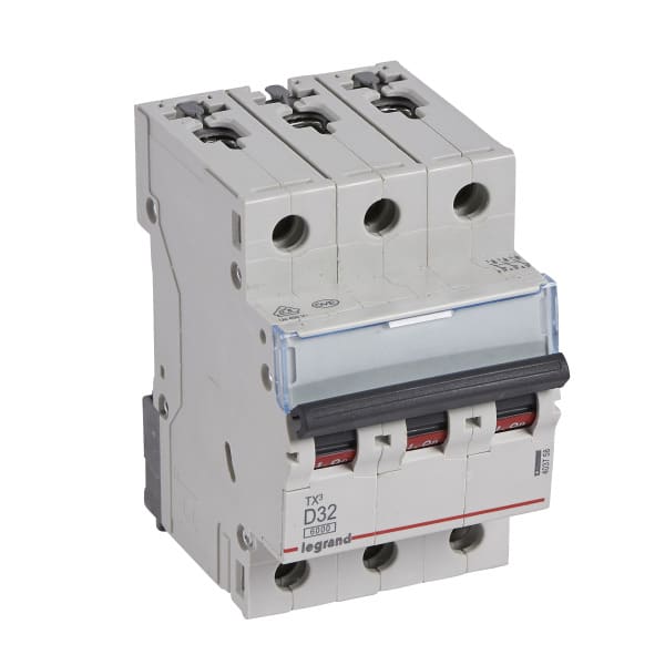LEGRAND - TX3 Leitungsschutzschalter D-Charakteristik, 32A, 3-polig, 6kA, 400VAC, 3TE