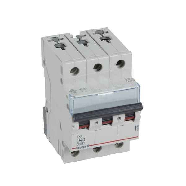 LEGRAND - TX3 Leitungsschutzschalter D-Charakteristik, 40A, 3-polig, 6kA, 400VAC, 3TE