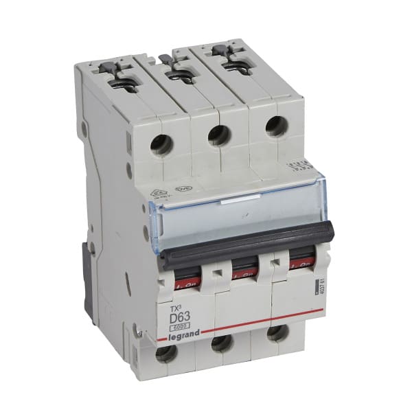 LEGRAND - TX3 Leitungsschutzschalter D-Charakteristik, 63A, 3-polig, 6kA, 400VAC, 3TE