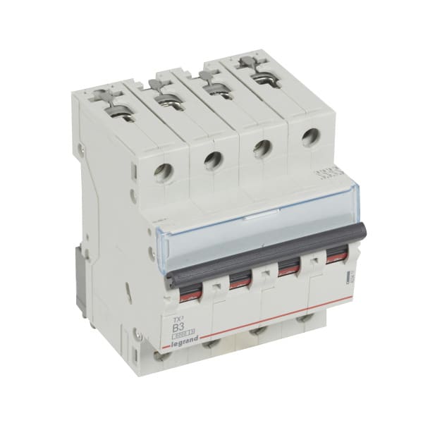 LEGRAND - TX3 Leitungsschutzschalter B-Charakteristik, 3A, 4-polig, 6kA, 400VAC, 4TE