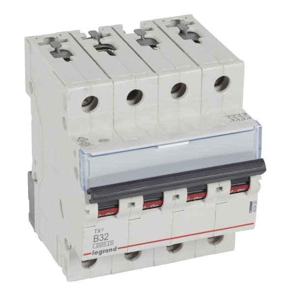 LEGRAND - TX3 Leitungsschutzschalter B-Charakteristik, 32A, 4-polig, 6kA, 400VAC, 4TE