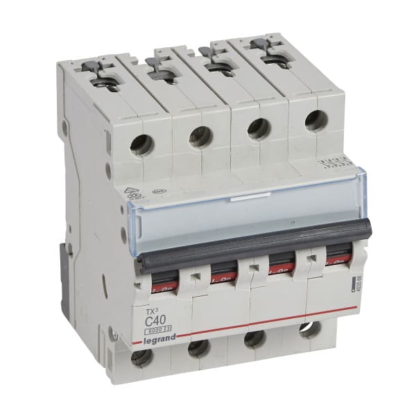 LEGRAND - TX3 Leitungsschutzschalter C-Charakteristik, 40A, 4-polig, 6kA, 400VAC, 4TE
