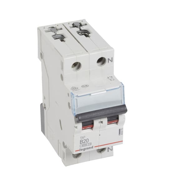 LEGRAND - TX3 Leitungsschutzschalter B-Charakteristik, 20A, 1-polig+N, 6kA, 230VAC, 2TE
