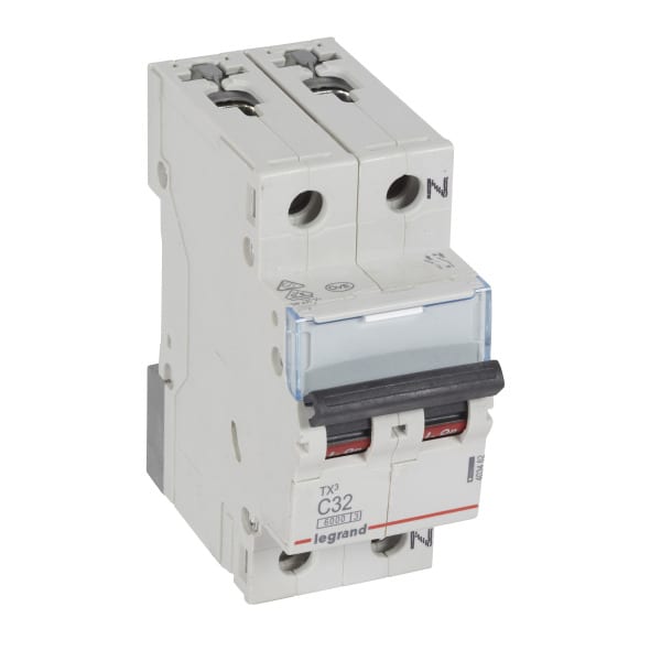 LEGRAND - TX3 Leitungsschutzschalter C-Charakteristik, 32A, 1-polig+N,6kA, 230VAC, 2TE