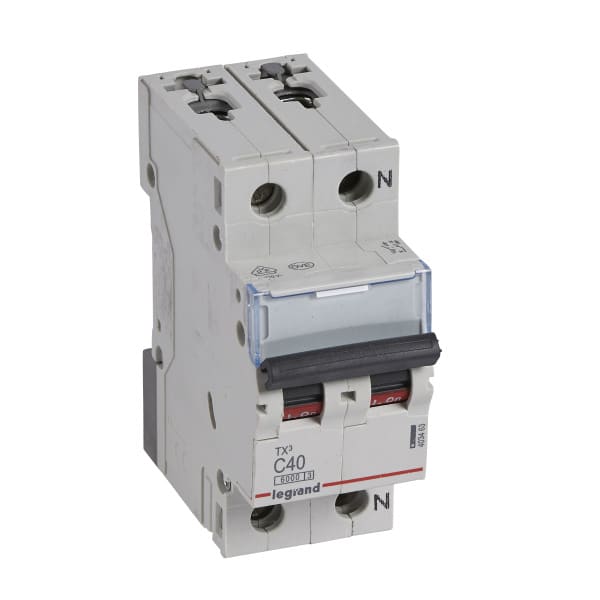 LEGRAND - TX3 Leitungsschutzschalter C-Charakteristik, 40A, 1-polig+N,6kA, 230VAC, 2TE