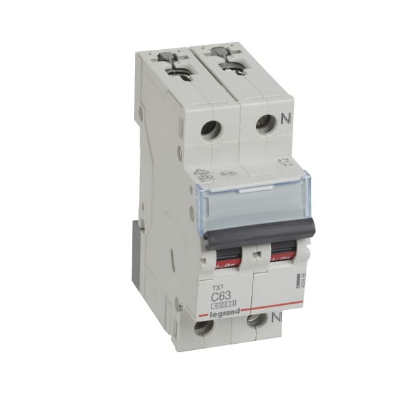 LEGRAND - TX3 Leitungsschutzschalter C-Charakteristik, 63A, 1-polig+N,6kA, 230VAC, 2TE
