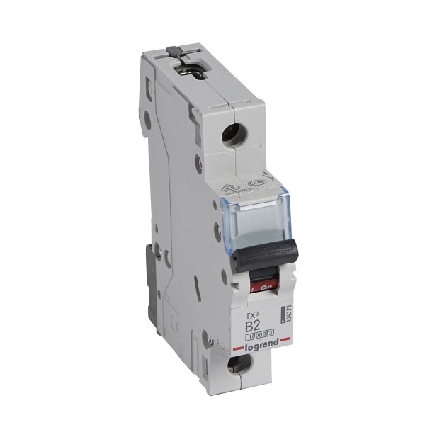 LEGRAND - TX3 Leitungsschutzschalter B-Charakteristik, 2A, 1-polig, 10kA,230/400VAC, 1TE
