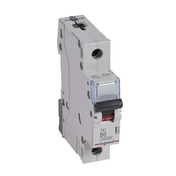 LEGRAND - TX3 Leitungsschutzschalter B-Charakteristik, 6A, 1-polig, 10kA,230/400VAC, 1TE