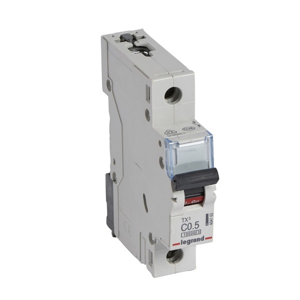LEGRAND - TX3 Leitungsschutzschalter C-Charakteristik, 0,5A, 1-polig, 10kA, 230/400VAC,1TE