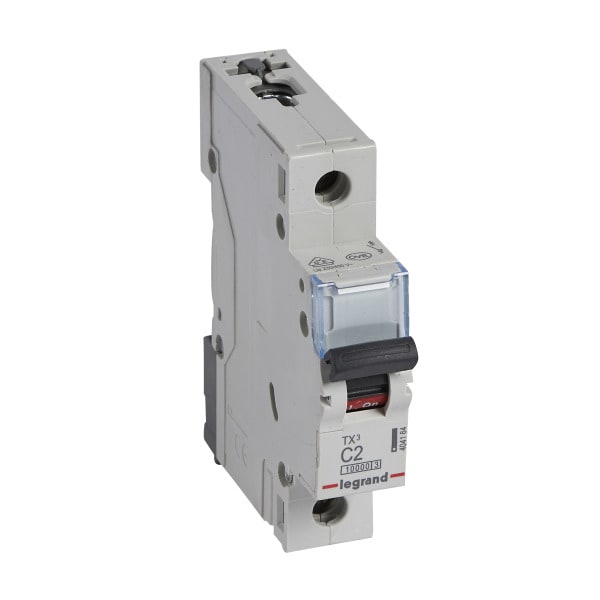 LEGRAND - TX3 Leitungsschutzschalter C-Charakteristik, 2A, 1-polig, 10kA,230/400VAC, 1TE