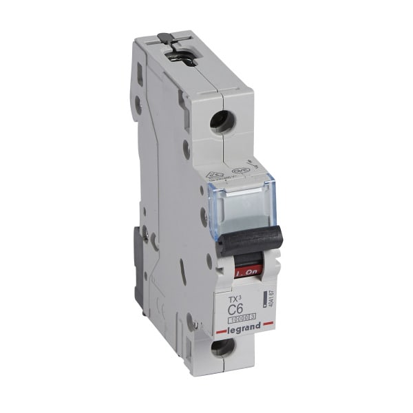 LEGRAND - TX3 Leitungsschutzschalter C-Charakteristik, 6A, 1-polig, 10kA,230/400VAC, 1TE