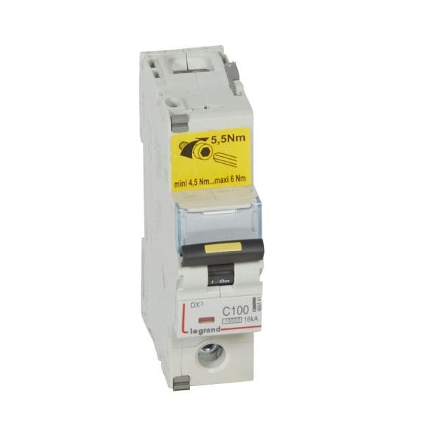 LEGRAND - DX3 Leitungsschutzschalter C-Charakteristik, 100A,1-polig,10kA,230/400VAC, 1,5TE
