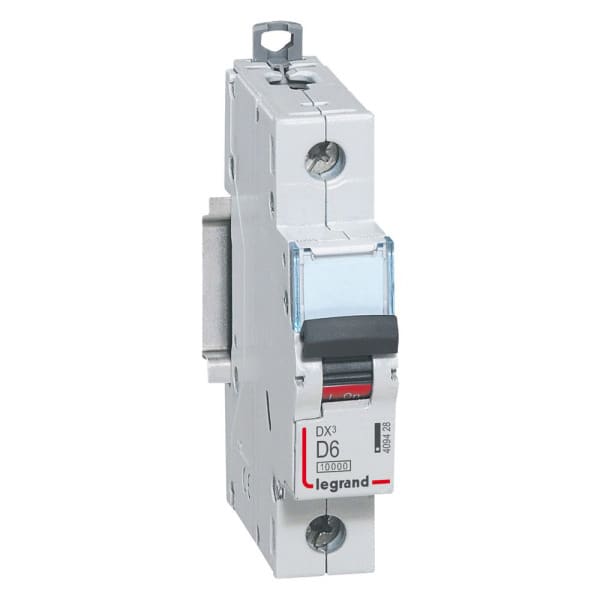 LEGRAND - DX3 Leitungsschutzschalter D-Charakteristik, 6A, 1-polig, 10kA,230/400VAC, 1TE