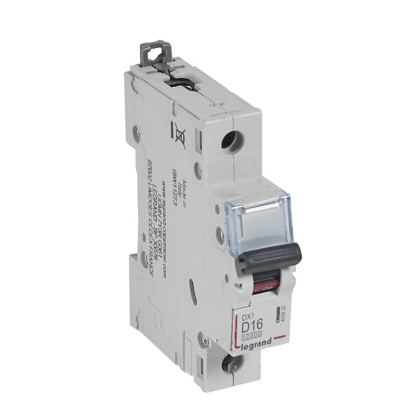 LEGRAND - DX3 Leitungsschutzschalter D-Charakteristik, 16A, 1-polig, 10kA,230/400VAC, 1TE