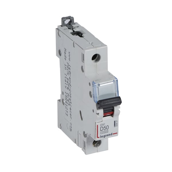 LEGRAND - DX3 Leitungsschutzschalter D-Charakteristik, 50A, 1-polig, 10kA,230/400VAC, 1TE