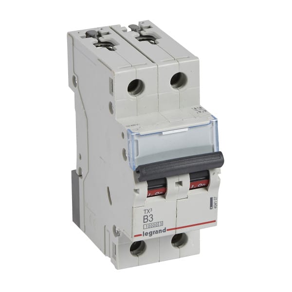 LEGRAND - TX3 Leitungsschutzschalter B-Charakteristik, 3A, 2-polig, 10kA, 400VAC, 2TE