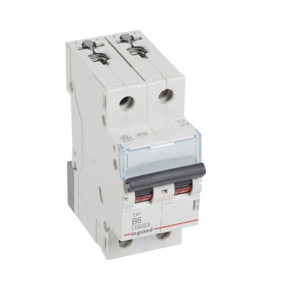 LEGRAND - TX3 Leitungsschutzschalter B-Charakteristik, 6A, 2-polig, 10kA, 400VAC, 2TE
