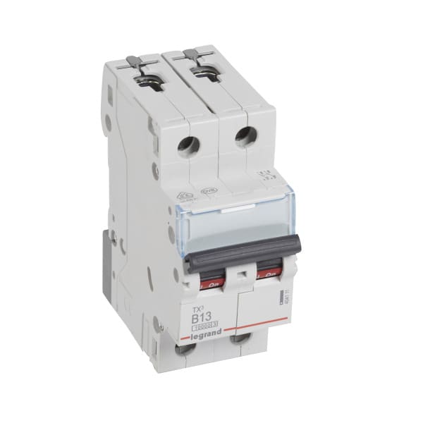 LEGRAND - TX3 Leitungsschutzschalter B-Charakteristik, 13A, 2-polig, 10kA, 400VAC, 2TE