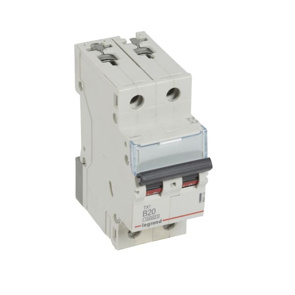 LEGRAND - TX3 Leitungsschutzschalter B-Charakteristik, 20A, 2-polig, 10kA, 400VAC, 2TE