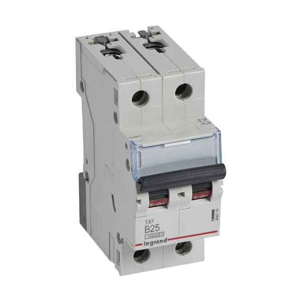 LEGRAND - TX3 Leitungsschutzschalter B-Charakteristik, 25A, 2-polig, 10kA, 400VAC, 2TE