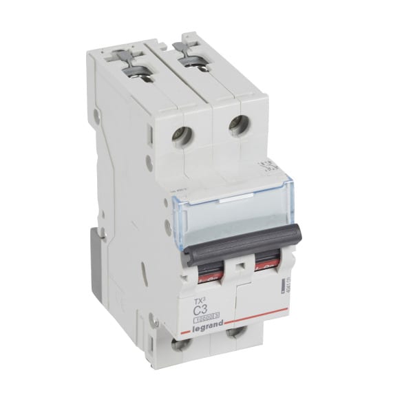 LEGRAND - TX3 Leitungsschutzschalter C-Charakteristik, 3A, 2-polig, 10kA, 400VAC, 2TE