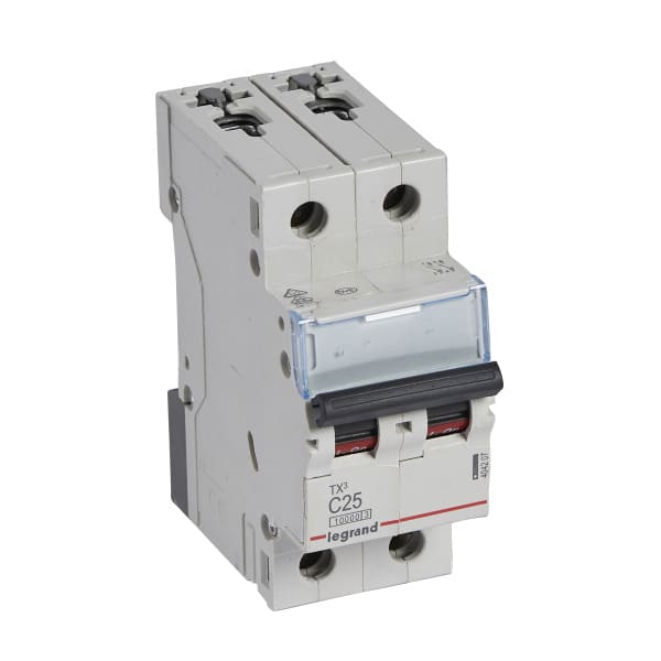 LEGRAND - TX3 Leitungsschutzschalter C-Charakteristik, 25A, 2-polig, 10kA, 400VAC, 2TE
