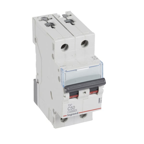 LEGRAND - TX3 Leitungsschutzschalter C-Charakteristik, 50A, 2-polig, 10kA, 400VAC, 2TE
