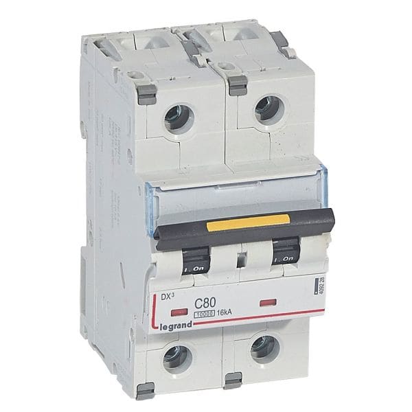 LEGRAND - DX3 Leitungsschutzschalter C-Charakteristik, 80A, 2-polig, 10kA, 400VAC, 3TE