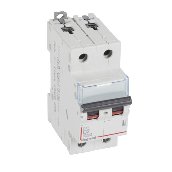 LEGRAND - DX3 Leitungsschutzschalter D-Charakteristik, 2A, 2-polig, 10kA, 400VAC, 2TE