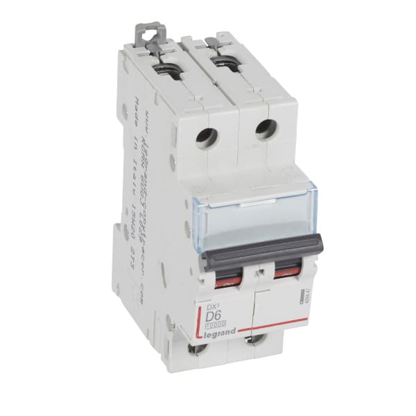 LEGRAND - DX3 Leitungsschutzschalter D-Charakteristik, 6A, 2-polig, 10kA, 400VAC, 2TE