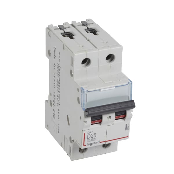 LEGRAND - DX3 Leitungsschutzschalter D-Charakteristik, 25A, 2-polig, 10kA, 400VAC, 2TE