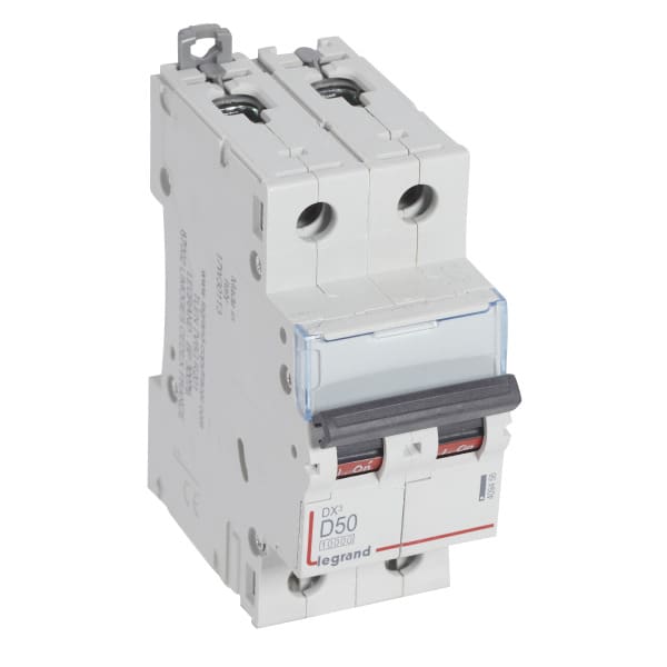 LEGRAND - DX3 Leitungsschutzschalter D-Charakteristik, 50A, 2-polig, 10kA, 400VAC, 2TE