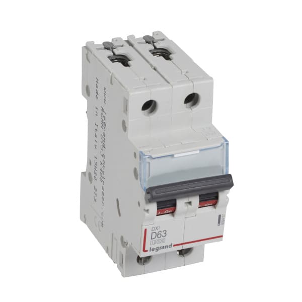 LEGRAND - DX3 Leitungsschutzschalter D-Charakteristik, 63A, 2-polig, 10kA, 400VAC, 2TE