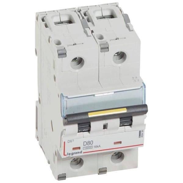 LEGRAND - DX3 Leitungsschutzschalter D-Charakteristik, 80A, 2-polig, 10kA, 400VAC, 3TE