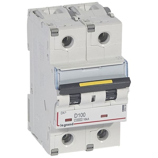 LEGRAND - DX3 Leitungsschutzschalter D-Charakteristik, 100A, 2-polig, 10kA, 400VAC, 3TE