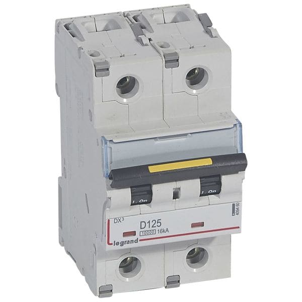 LEGRAND - DX3 Leitungsschutzschalter D-Charakteristik, 125A, 2-polig, 10kA, 400VAC, 3TE