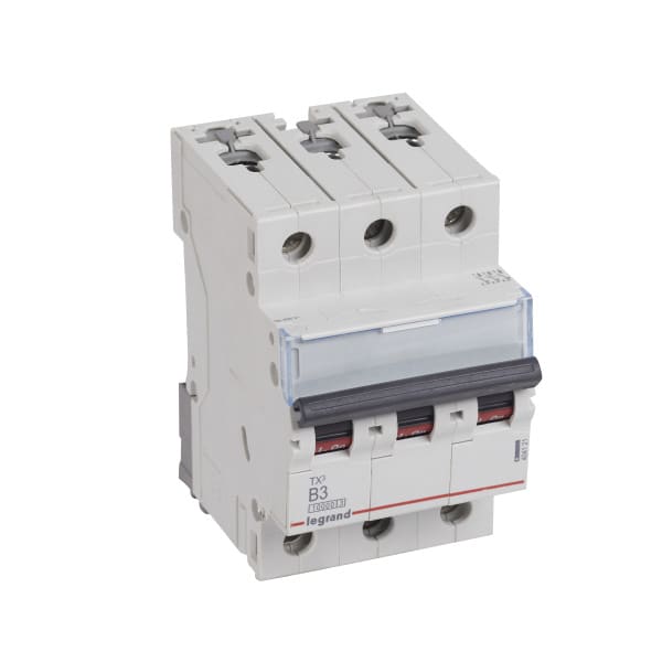 LEGRAND - TX3 Leitungsschutzschalter B-Charakteristik, 3A, 3-polig, 10kA, 400VAC, 3TE