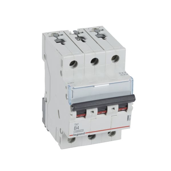 LEGRAND - TX3 Leitungsschutzschalter B-Charakteristik, 4A, 3-polig, 10kA, 400VAC, 3TE