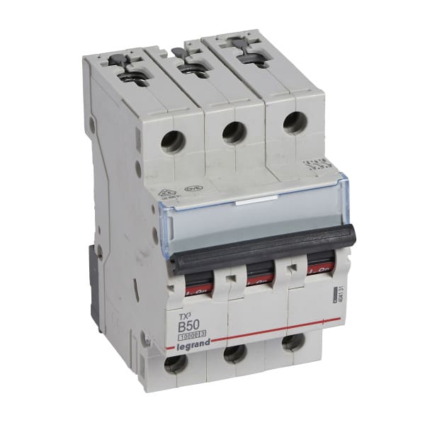 LEGRAND - TX3 Leitungsschutzschalter B-Charakteristik, 50A, 3-polig, 10kA, 400VAC, 3TE