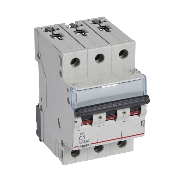 LEGRAND - TX3 Leitungsschutzschalter C-Charakteristik, 1A, 3-polig, 10kA, 400VAC, 3TE