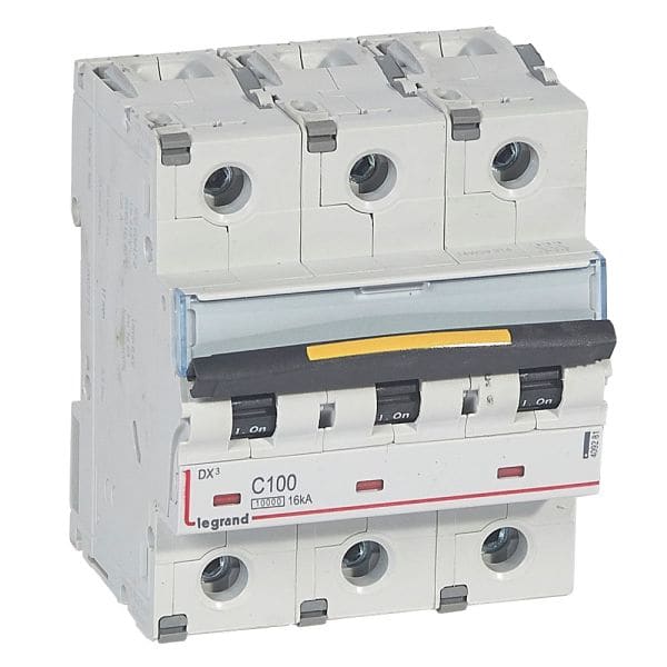 LEGRAND - DX3 Leitungsschutzschalter C-Charakteristik, 100A, 3-polig, 10kA, 400VAC, 4,5TE