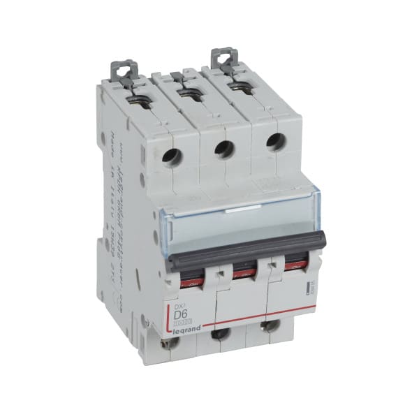 LEGRAND - DX3 Leitungsschutzschalter D-Charakteristik, 6A, 3-polig, 10kA, 400VAC, 3TE