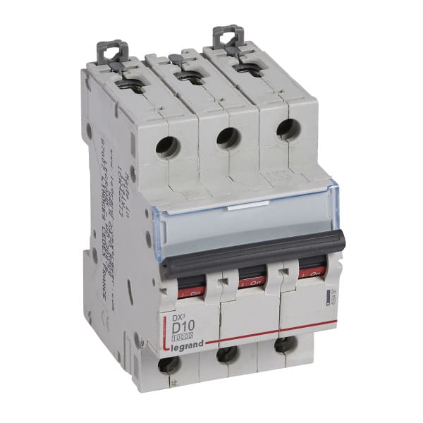 LEGRAND - DX3 Leitungsschutzschalter D-Charakteristik, 10A, 3-polig, 10kA, 400VAC, 3TE
