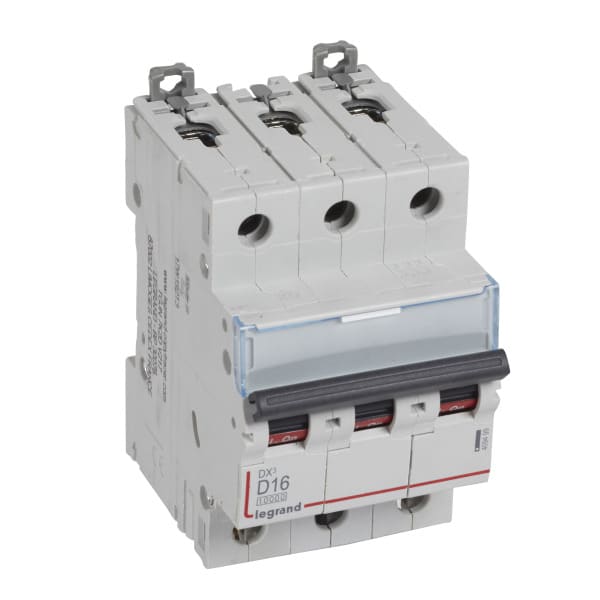 LEGRAND - DX3 Leitungsschutzschalter D-Charakteristik, 16A, 3-polig, 10kA, 400VAC, 3TE